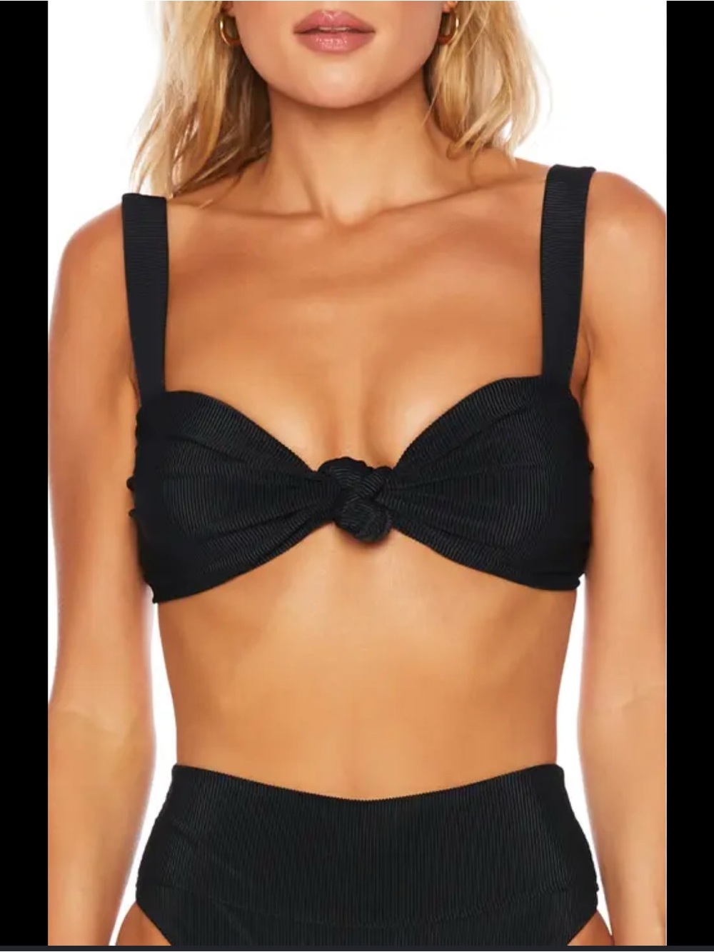 Beach Riot Set: Sophia Ribbed Bikini Top& Highway Ribbed Bikini Bottom; Large - Picture 3 of 14